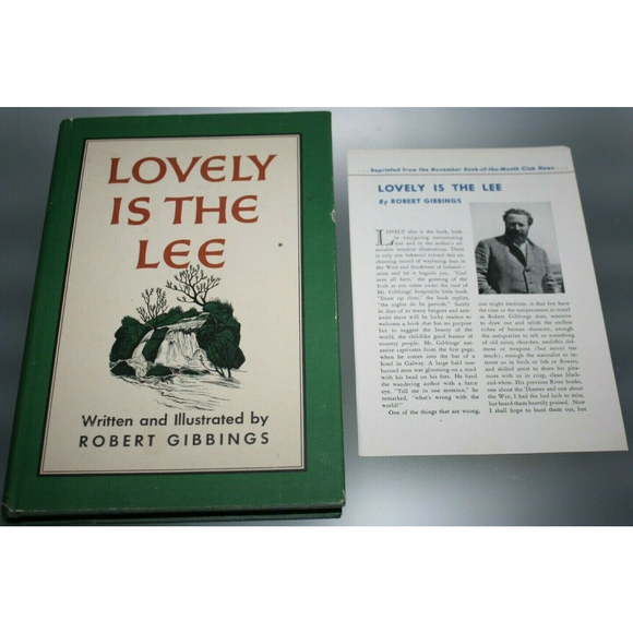 Lovely is the Lee Robert Gibbings Vintage 1945 Hardcover with Dustcover & Exert - Picture 1 of 6